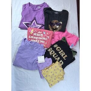 Girls Shirt Lot x8 Sz XL 14/16 Tees And Tanks